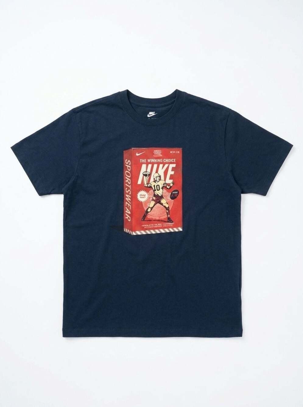Nike Men's Sportswear Cereal Box Graphic T-Shirt Navy XXL